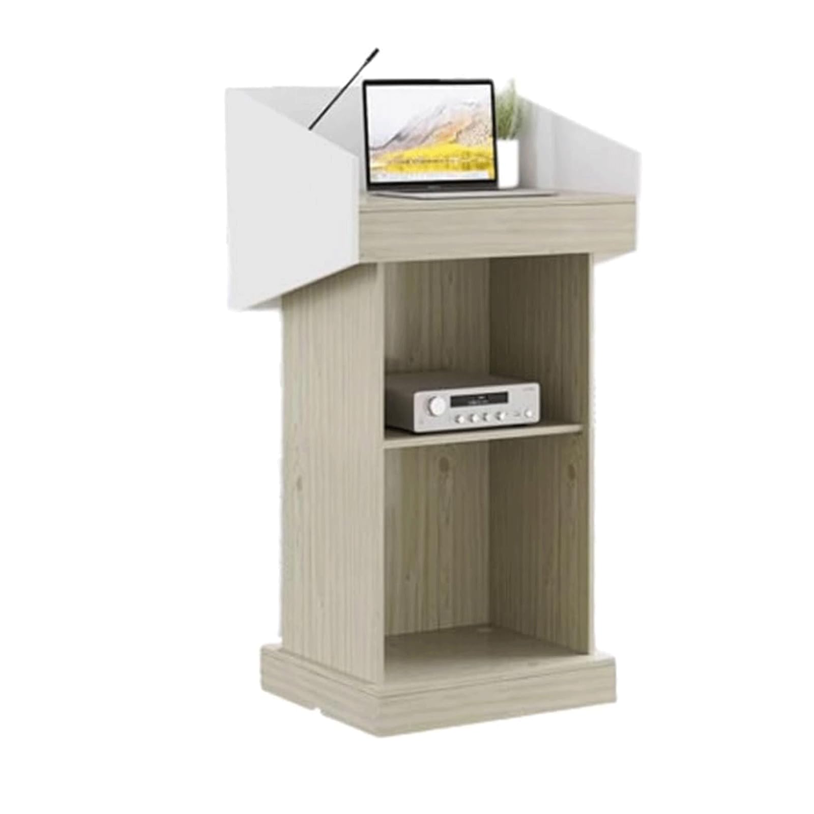 Moderno legno podio StanConference Leggio con Aperto Sto Recept Desk per Hote& Eventi Professal Sp Podium per Presentats