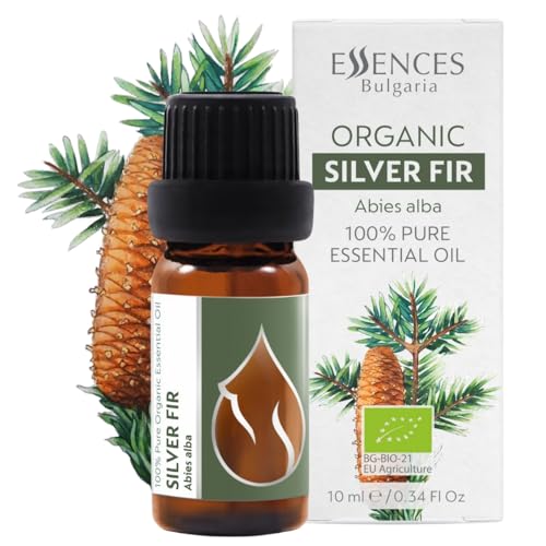 Essences Bulgaria Aceite Esencial de Abeto Blanco Orgánico 10ml | Abies alba | 100% Puro y Natural | Sin Diluir | Grado Terapéutico | Granja Familiar | Destilado al Vapor | Sin OMG | Vegano