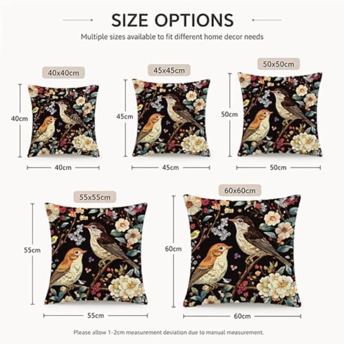 Coussin extérieur imperméable 55x55cm oiseau pour terrasse - 8