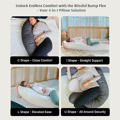 Image of The White Willow Pregnancy Pillow for Pregnant Women-Maternity Pillow for Pregnancy Sleeping-Gift for Pregnant Women-Long Pillow-Side Body Pillow-Shredded Memory Foam & Micro Fiber-60 Lx9 W-White