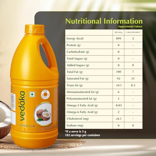 Image of Amazon Brand - Vedaka 100% Pure Coconut Oil | 1 L