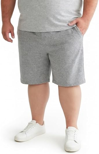 JC DISTRO USA-Made Men's Big and Tall Lightweight French Terry Active Shorts 3XL-7XL, Multipack Available