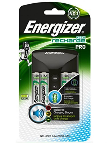 Energizer PRO Charger + 4 AA 2000mAh 1.2V Pre-charged Rechargeable Batteries