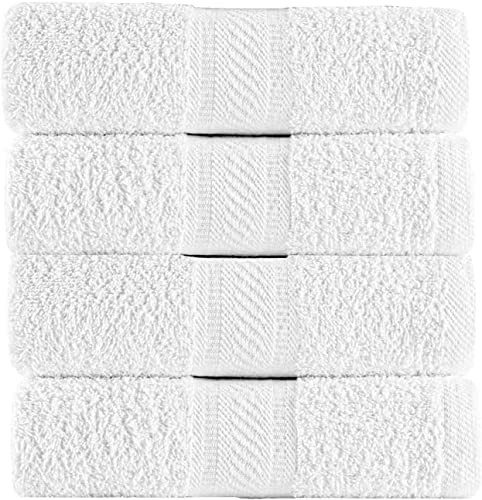 Sweet Needle Lot de 4 Grands draps de Bain (70 x 140 cm) - 100% Coton de Luxe, Ultra Doux, qualité hôtelière, très Absorbant pour Salle de Bain, Douche, Plage et...