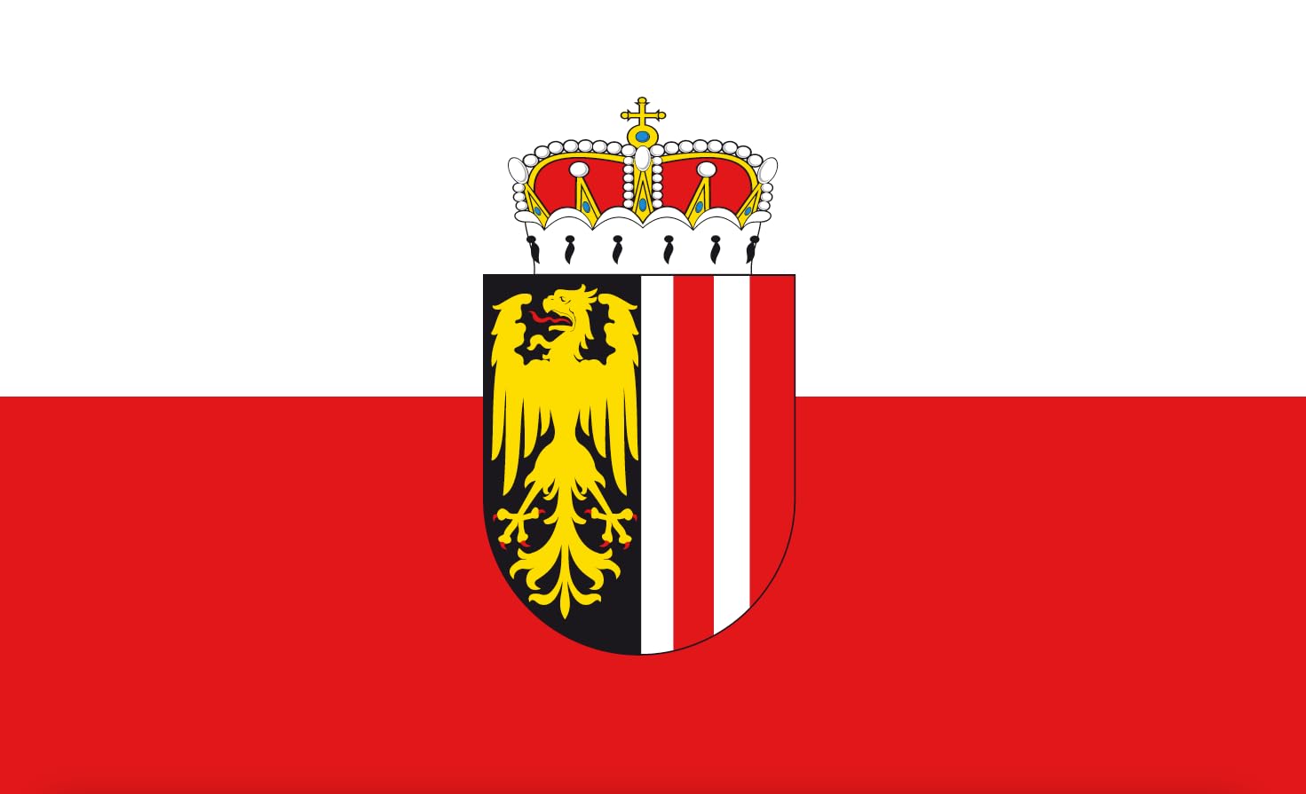Drapeau de la Haute-Autriche 90x60 cm pour mât et pavillon de navire
