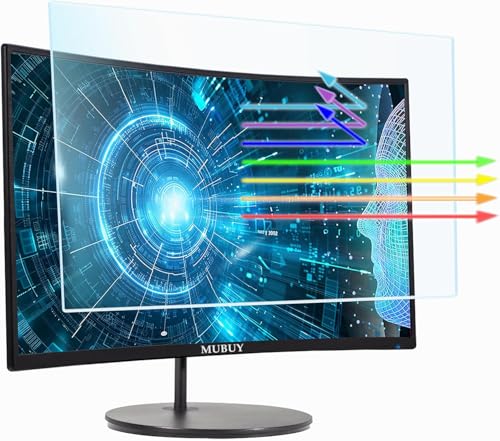 Image of 22 inch Anti-Blue Light Glare Screen Protector for Dell /HP /Acer /ViewSonic /ASUS /AOC /Samsung /Sceptre /LG Monitors 16:10 Standard /Curved Display UV Protection Film with Blue Light Filter (Non fit 22 inch 16:9)