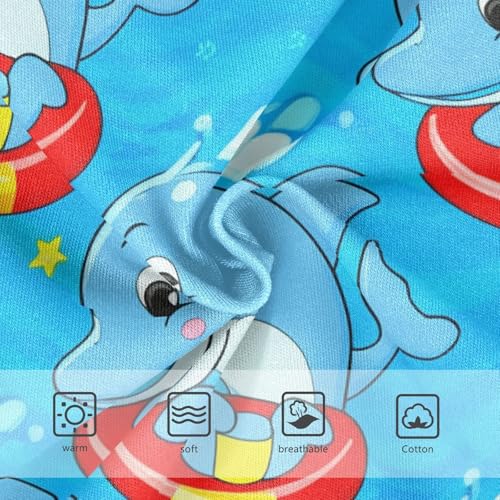 Bright Toddler Girls Underwear 2t Cotton Cute Panties Girl Cute Cartoon Dolphins Blue Kids Undies Briefs3