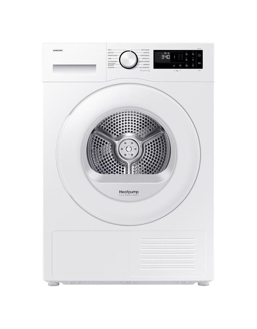Sèche-linge Samsung Blanc Pompe à chaleur / Optimal Dry / 9kg - DV90DG52A0TEEF Classe C