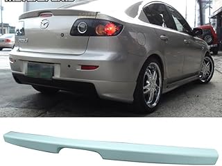 Generic Mazda 3 2008 Rear Plastic Black Primed Spoiler