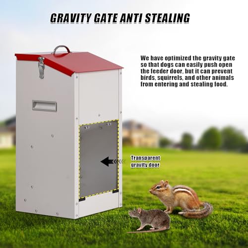 Khearpsl LARGE Breed Dog Food Dispenser For Large Dogs, 25Lbs Outdoor Pets Feeder Gravity Food Feeder thumb #3