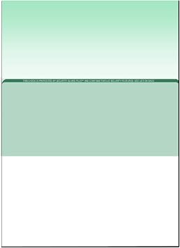 Zapco High-Security Check Paper, Green w Complex Background Pattern, 8-1/2" x 11", Microperfed with 1-Up Check, 12 Security Features - PACK OF 250 SHEETS