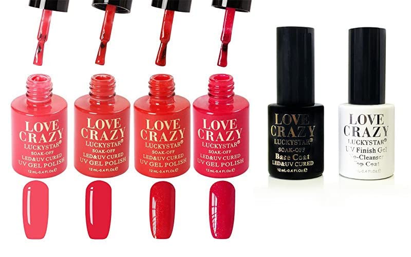 Esmalte en Gel de LoveCrazy 4 colores – acabados alegres y duraderos