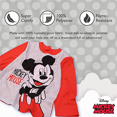Image of Disney Boys' 2-Piece Loose-fit Pajama Set, Matching Shirts & Pants, Soft & Cute for Kids