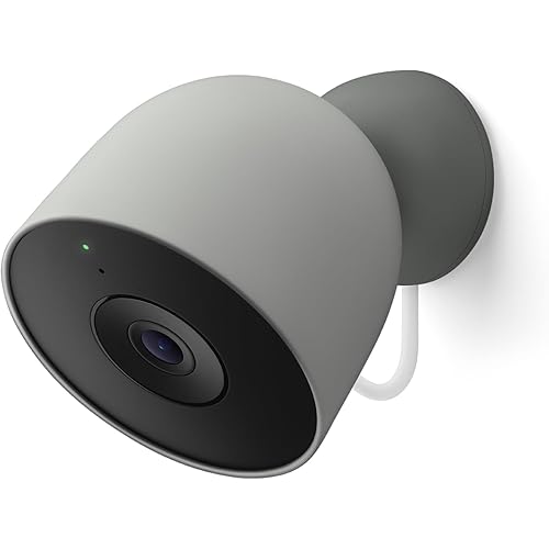 Google Nest Cam Outdoor (Wired, 2nd Gen) - Security Camera with 2K Video and Gemini, Night Vision, 2-Way Audio - Works with Google Home - 2025 Model - Hazel