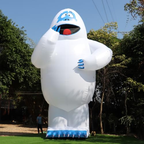 Christmas Giant Inflatable Abominable Bumble Snowman with Led Lights Outdoor Yard Decorations Blow Up Snow Monster Winter Outside Decor for Xmax Holiday Party Garden Lawn (with Blower 20ft 6mH)