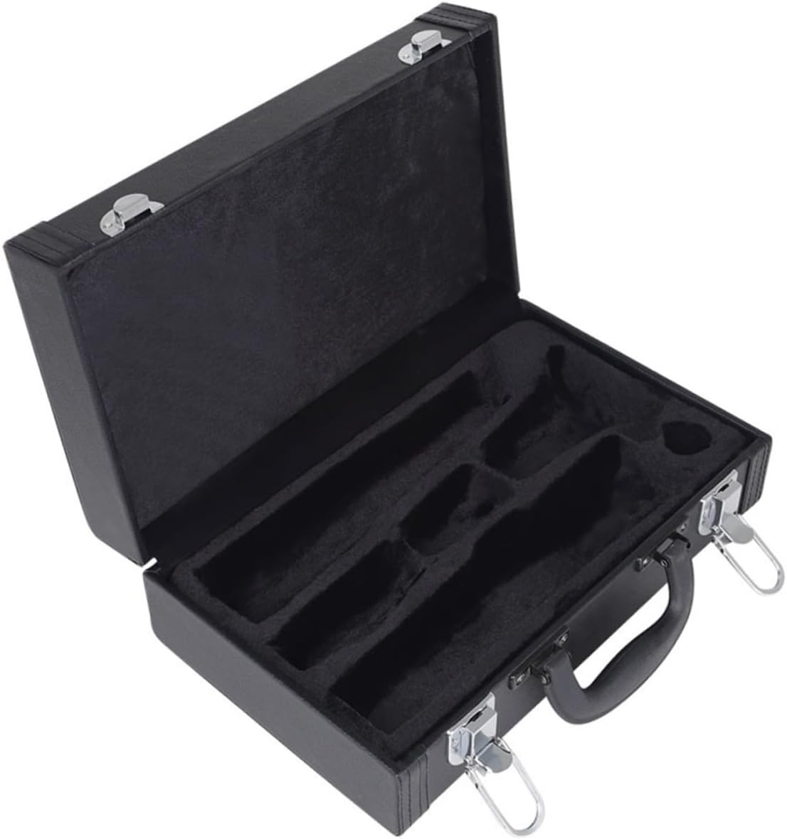 TOYANDONA Shockproof Padded Clarinet Box Replacement with Premium Leather Material Portable Hard Clarinet Case Cover with Comfortable Grip Elegant Storage for Woodwind Instruments Protection