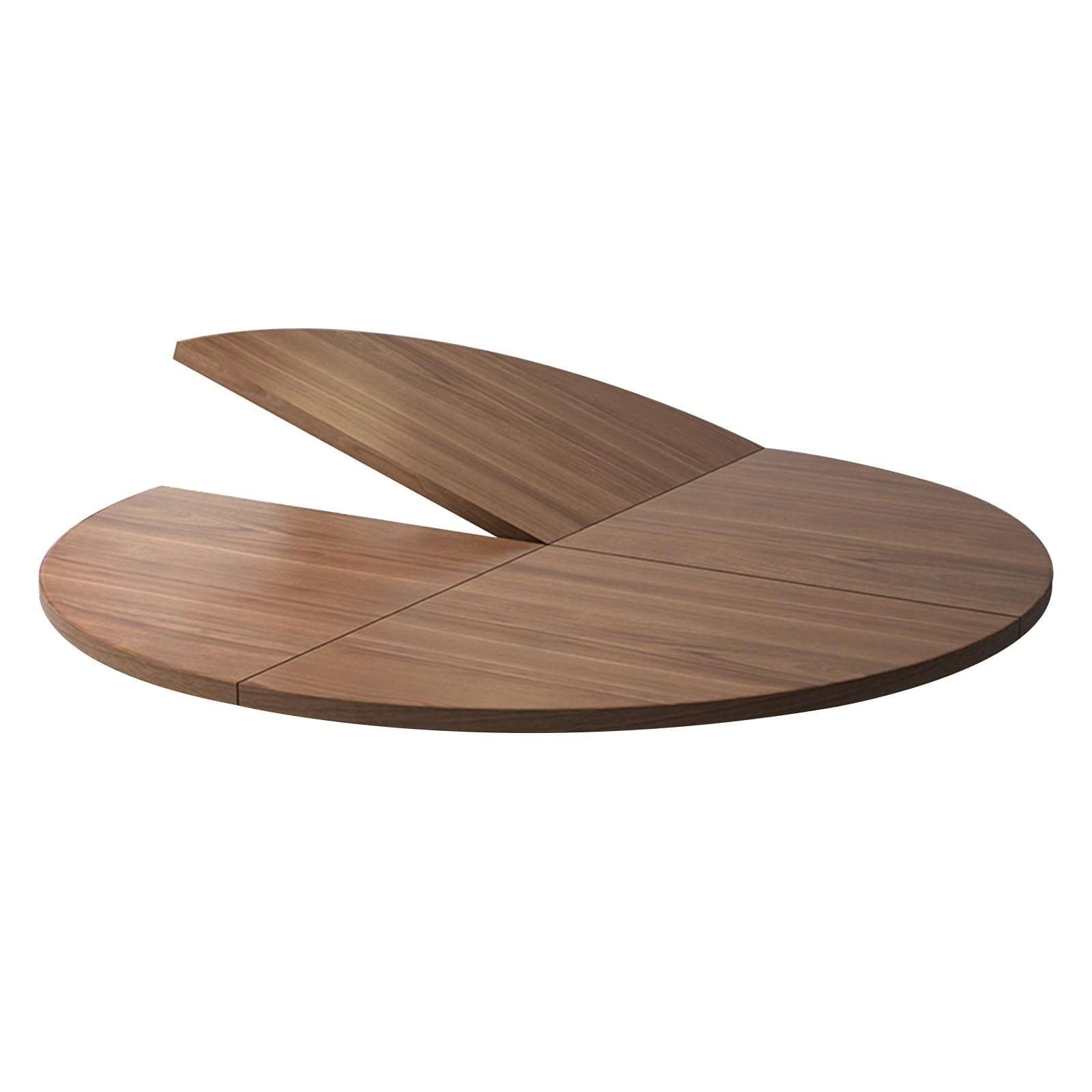 Piano Legno Massello da 120-180 Cm di Diametro, Piano Tavolo Rotondo Pieghevole a 4 Pieghe, Senza Gambe, Salvaspazio, Impermeabile, oper Feste e Cene(Brown,160cm/5.2ft)