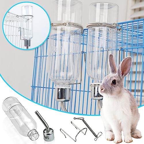 JVHLOV Rodent Water Bottle, Hamster Water Bottle, Hanging Rodent Drinker, No Drips, for Small Animal Squirrel, Rabbit - Image 4