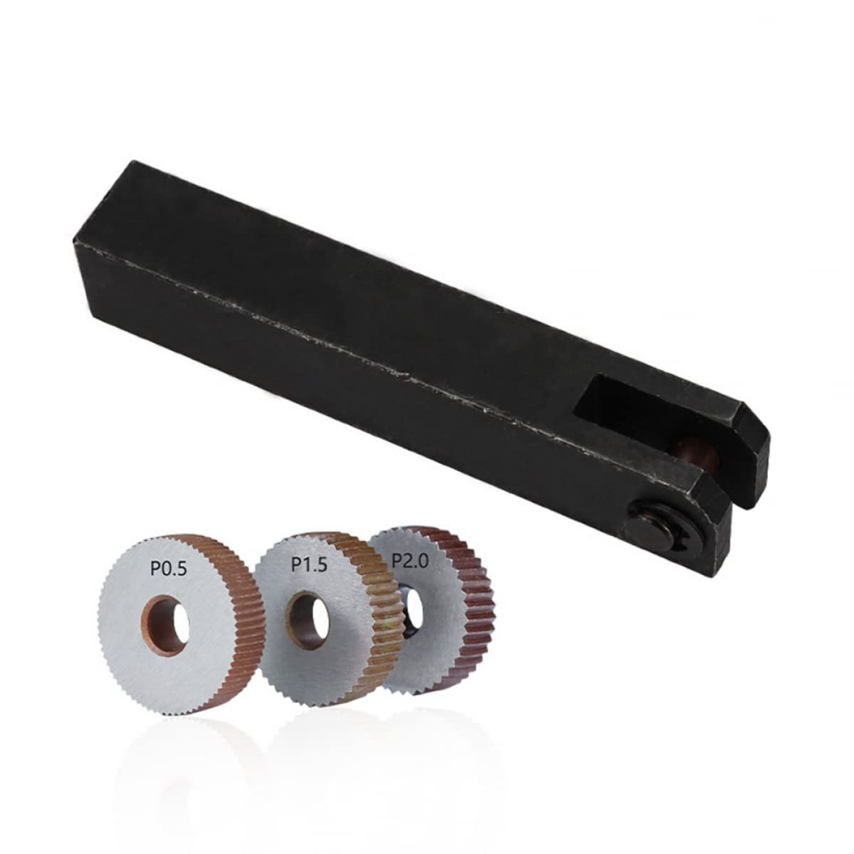 DAZZLEEX Lot de 7 kits d'outils de moletage à pas diagonale grossière linéaire 0,5 mm1,5 m2 mm