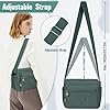 NEWIROVE Umhängetasche Damen Mittelgroß Nylon Wasserdicht Crossbody Bag Leichte Schultertasche Damen Handtaschen Mit Vielen Fächern Sportlich Umhängetasche Für Einkaufen, Reisen, Schule,Grün #3