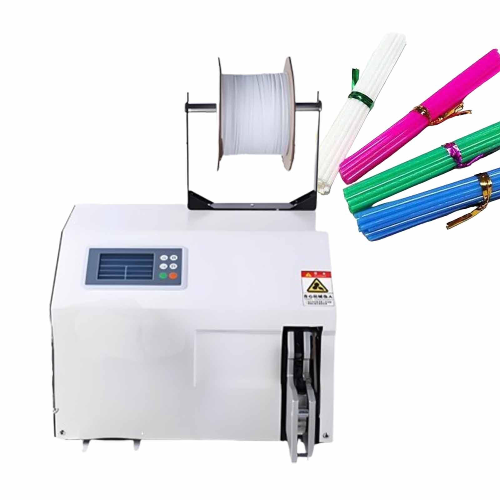 Automatische Beutelverschlussmaschine, Lebensmittel-Twist-Bindemaschine, Bündelung Durchmesser 0,30-3,20 cm, 5 Rollen Twist Ties für Süßigkeiten und Brot Bündelung