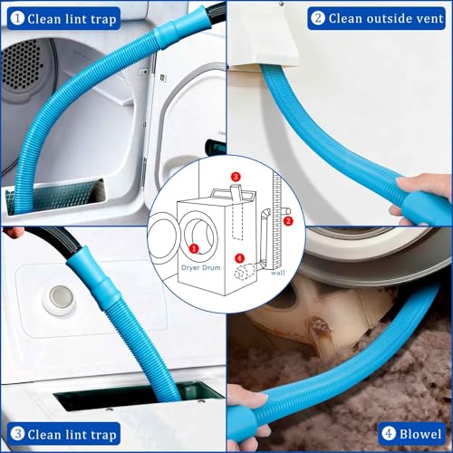Image of Dryer Vent Cleaner Kit with Dryer Vacuum Hose Attachment