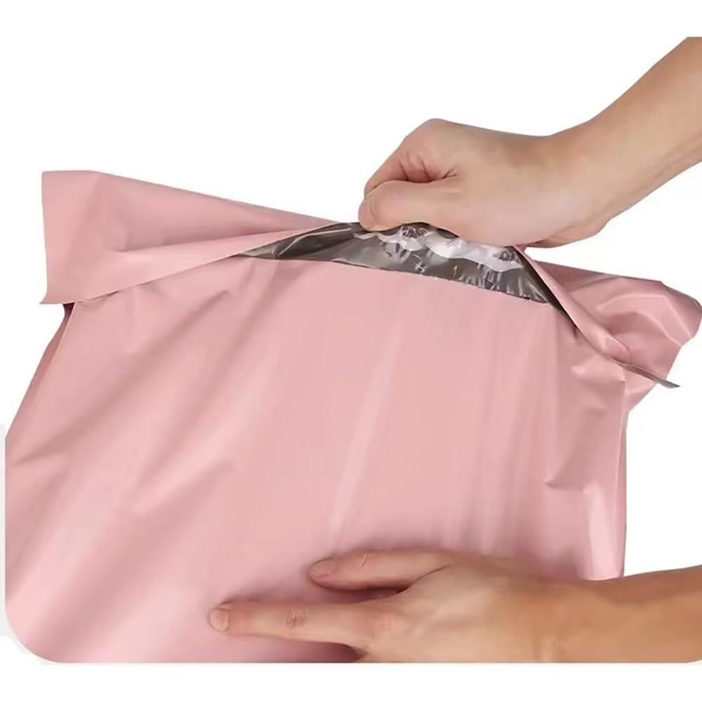 50 Pezzi Busta for Spedizione Busta in Plastica Rosa for Imballaggio Espresso Busta for Spedizione Impermeabile for Indumenti Ispessita Busta for Spedizione(38X52cm)