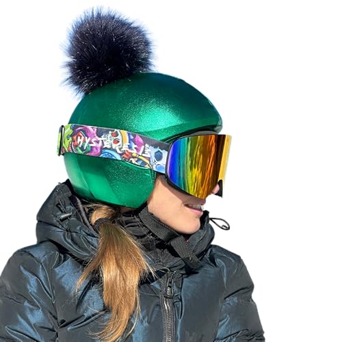 Housse de casque Coolcasc extensible vert uni taille unique amovible pour ados