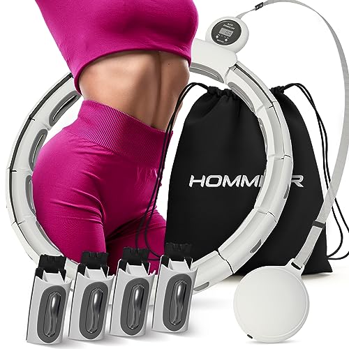 Smart Hula Hoop Leise mit Zähler Weiß bis zu Größe XL/Fitness...