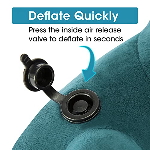 Inflatable Travel Pillow, Neck Pillow For Traveling, Airplanes Long Flights Sleeping Support Pillows, Car Headrest Pillow, Comfy Pillow Cover, Small Ultralight Portable #TOP3