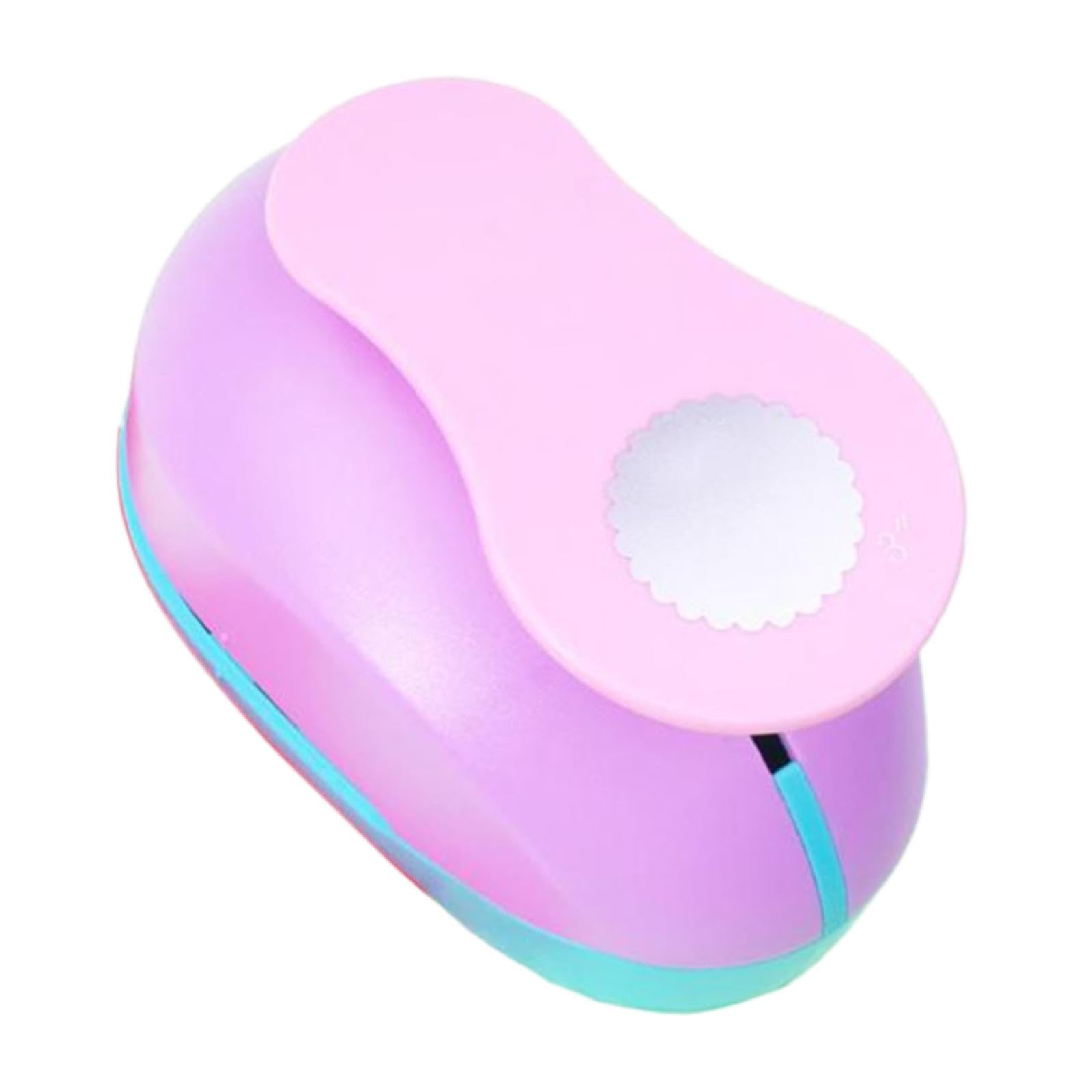 Perforatrice Manuelle Décorative en PP avec Tige Ergonomique, Idéale pour La Découpe de Cercles Ondulés et La Réalisation D'enveloppes Cadeaux, 3 Pouces