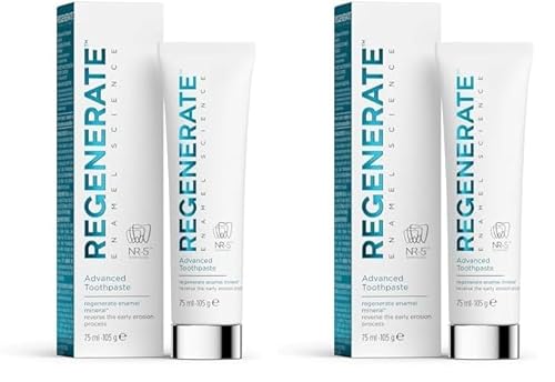 Regenerate ENAMEL SCIENCE Regenerate Dentifricio Avanzato per rigenerare lo smalto dentale, consistenza ricca, aroma menta, 75ml (Confezione da 2)