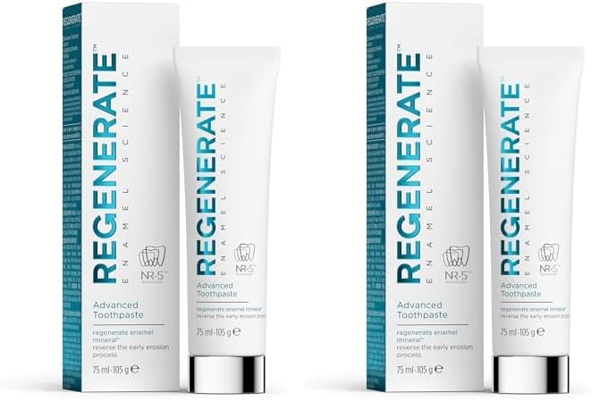 Regenerate Advanced Toothpaste to Repair Tooth Enamel for Strong, Healthy Teeth 75ml (Pack of 2)