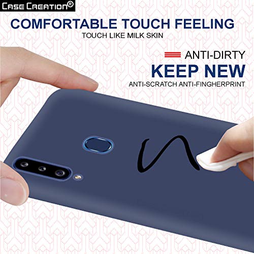 Image of Case Creation Luxurious OG Series for Samsung Galaxy A20s Case Cover,Anti-Dirty Slim Case Frosted Matte Cute Candy TPU Raised Bezel (Splash of Color) Back Cover for Samsung A20s -Navy Blue
