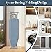 Giantex Ironing Board with Iron Rest, 57'' x 16.5'' Carbon Steel Iron Board with 4 Layer Heat Resistant Cover and Pad, 7 Adjustable Heights, Non-Slip Legs, Folding Heavy Duty Ironing Boards, Blue