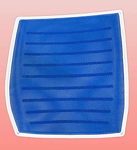 Image of GOYALSON Office Chair Visitor revolving Chair Spare Parts Accessories Net Back with nut Bolts and Key fit to Every Chair (White Blue Chair Back)