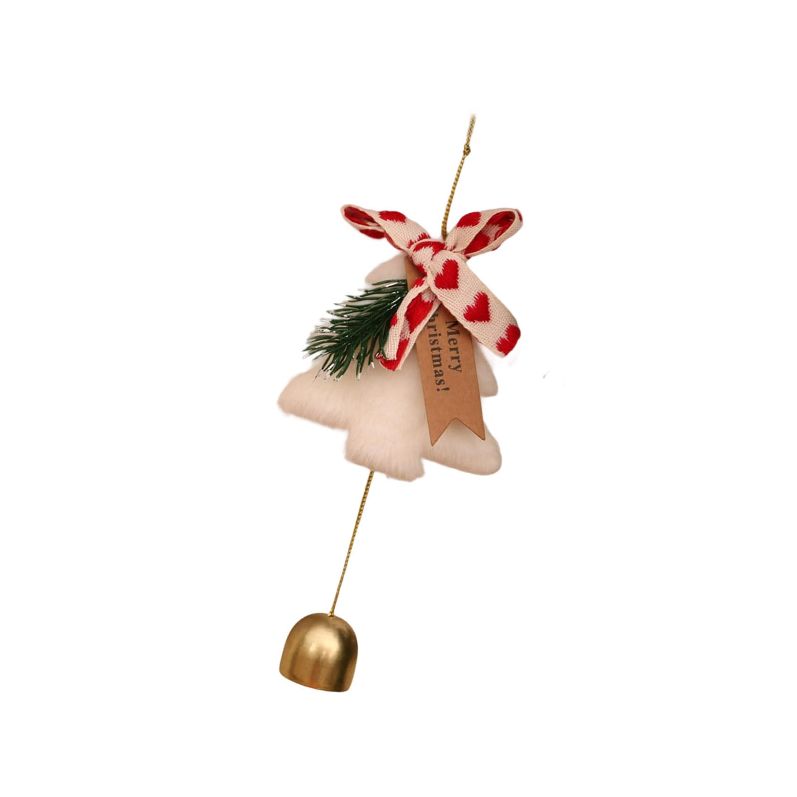 Buxuaaaa Christmas Tree Bells Hanging Decoration Christmas Cloth Bells Ornament for Door Tree Home Party Decoration Festival Hanging Decorations