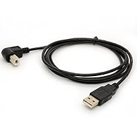 Vista 4 de Cables adaptadores USB a impresora de 90 grados USB 2.0 A macho a B Conversor de enchufe de ángulo descendente Cable de extensión de escáner