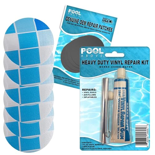 Universal Vinyl Patch & Glue Pool Repair Kit for Bestway Liners | Underwater, Waterproof Fix for Tears & Leaks