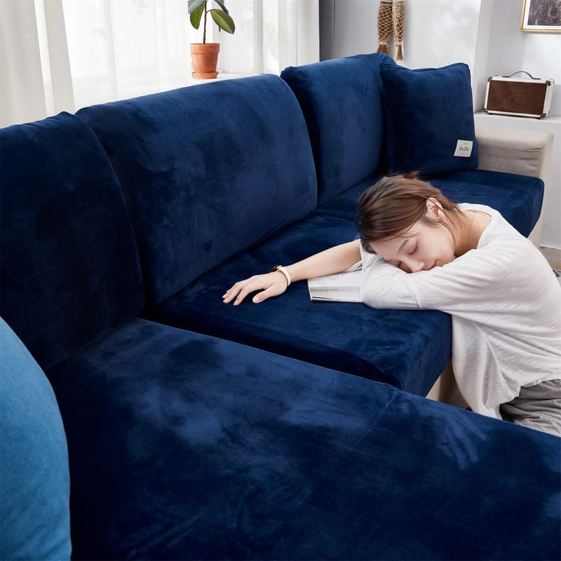 Topchances Soft Velvet Sofa Seat Cushion Cover - Image 4