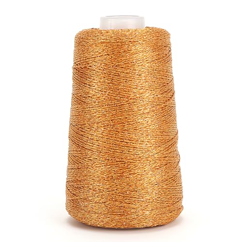 Image of Metallic Crochet Thread, 80g Lurex Yarn for Charms(Orange)