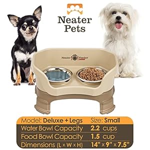 Neaterfeederdeluxemessproofdogbowlselevatedforsmallbreedsmadeinusanospillraiseddogfoodbowlstandwlegextensionsstainlesssteeldogfoodandwaterbowlsetbeige Urban Country Home Decor Neater feeder deluxe mess proof dog bowls elevated for small breedsmade in usano spill raised dog food bowl stand wleg extensionsstainless steel dog food and water bowl setbeige urban country home decor