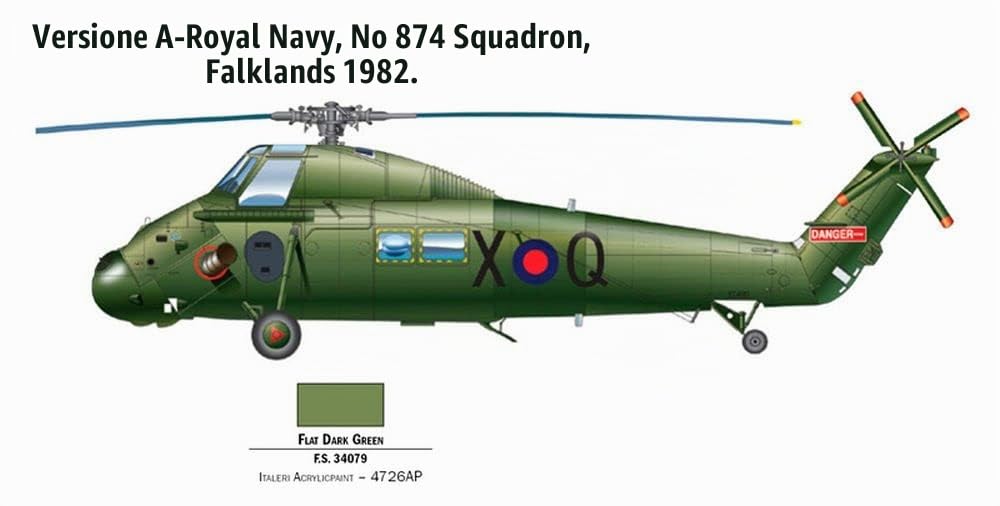 Italeri 2720 Wessex UH.5 Falklands 40 Years Anniversary, Scala 1:48, Plastic Model Kit, Modello in Plastica da Montare, Modellismo