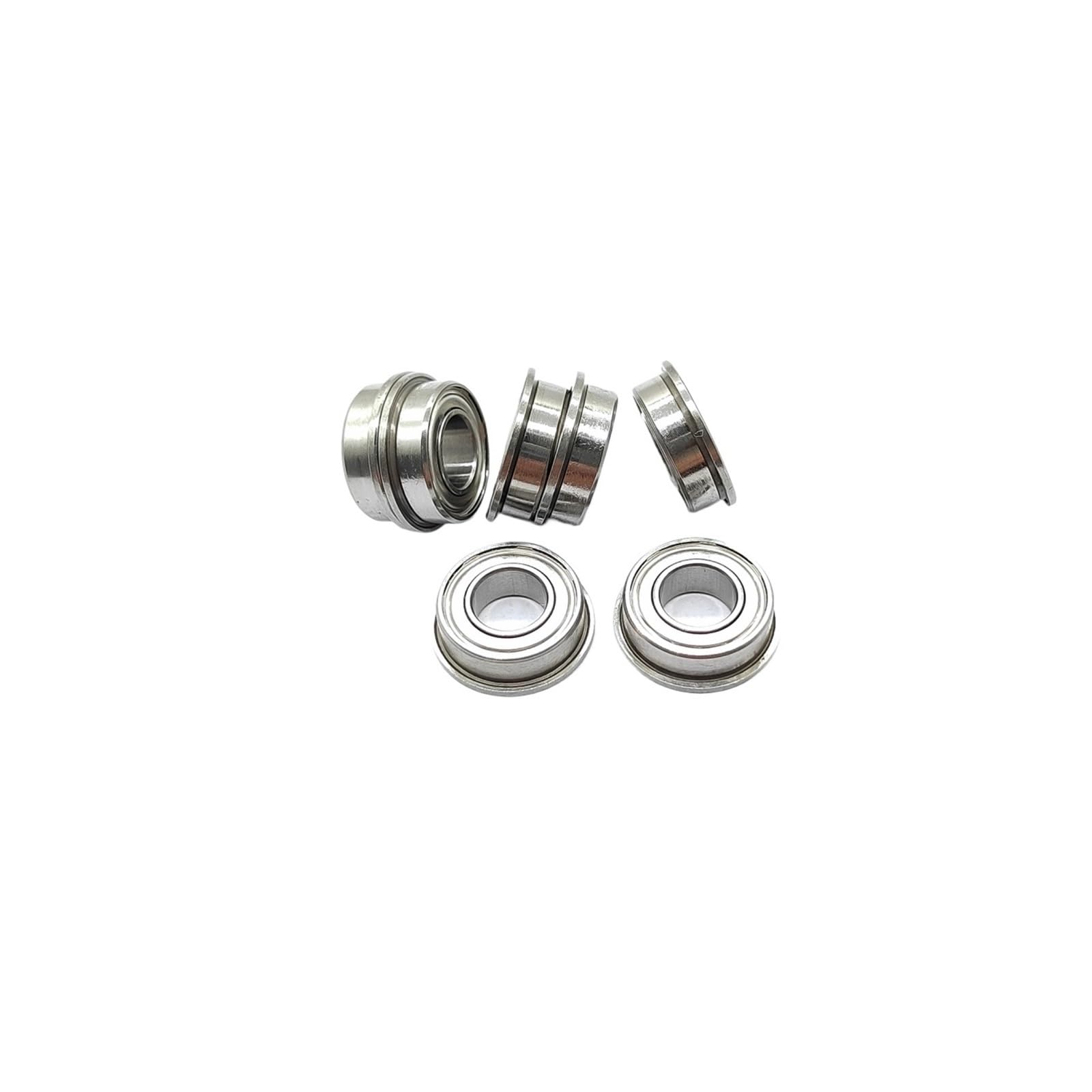 DINGGUANGHE 10pcs MF126ZZ Miniature Flanged Ball Bearings 6x12x4mm Flange Bearing for Bicycle/Fishing Gear Bearings (Size : 6x12x4mm, Style : MF126ZZ P5)