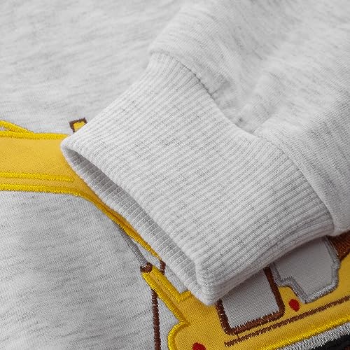 Image of Popshion Toddler Boys Sweatshirt Cotton Lightweight Kids Winter Warm Sweater Crewneck Pullover Tops