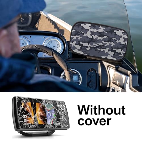 Helix 7 Cover, Waterproof Fish Finder Cover, Compatible with UC H7/ Helix 7 Screen Cover, Made of Neoprene Protects Your Screen and Device from Sun and Adverse Weather Damage(Camouflage) by MJFSGYO - Image 4
