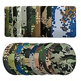 Rolin Roly 22Pcs Camo Iron On Fabric Patches Camouflage Heat Transfer Repair Patch Stickers Adhesive Jean Embroidered Patches for Clothing Jackets Decorating3.7X4.9inch