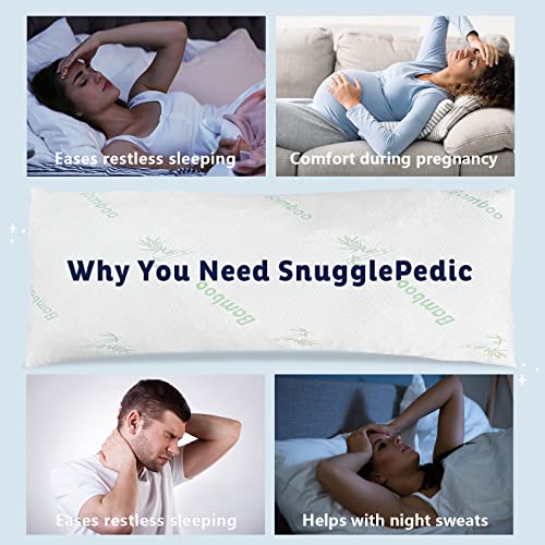 Turkio Full Body Pillow Long Pillow Cooling Shredded Memory Foam Long Pillows For Sleeping, Washable Hypoallergenic Bamboo Body Pillow For Adults Side Sleeper,Snuggle Pillow 20X50 Inch #TOP5