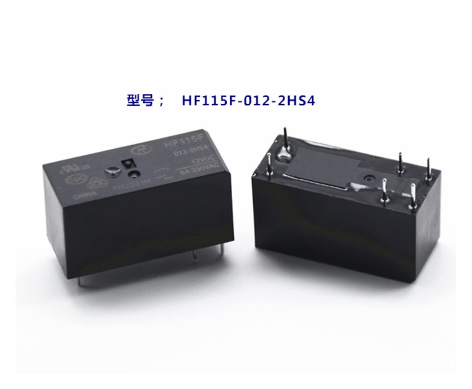 10 Uds relé de Potencia HF115F-005-2HS4 JQX-115F-005-2HS4 HF115F-012-2HS4 JQX-115F-012-2HS4 HF115F-024-2HS4 JQX-115F-024-2HS4 8A 6 Pines (Color : 12vdc)
