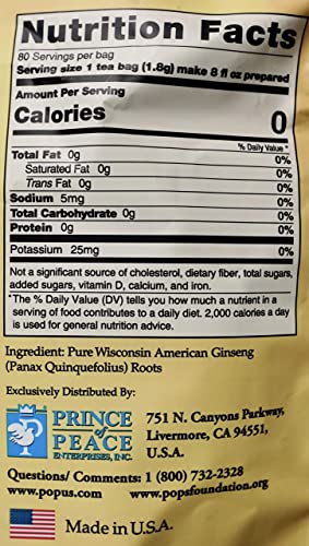 Prince Of Peace 100% American Wisconsin Ginseng Root Tea thumb #2